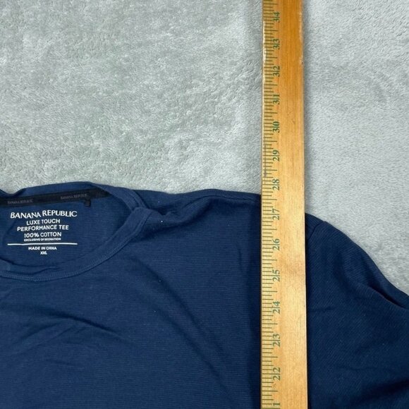 Banana Republic Mens Luxe Touch Performance Tee XXL Navy Short Sleeve a0663 - Picture 3 of 6